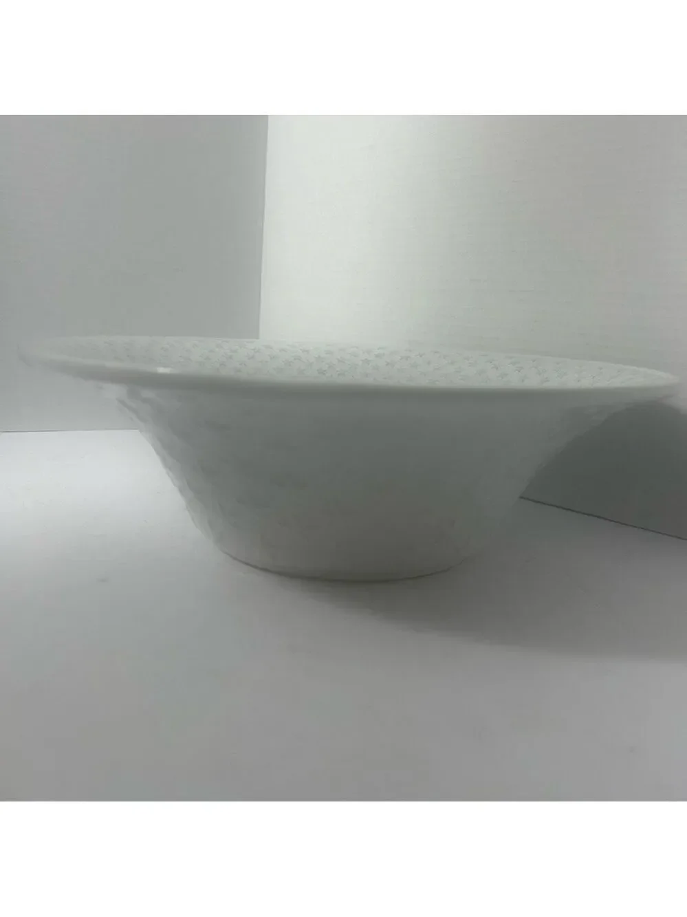 Bordallo Pinheiro Large White Serving Blue Stars Patterned Bowl
